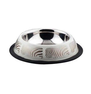Миска металева Petz Creation Zebra NS 19 см 900 мл - кольоровий принт