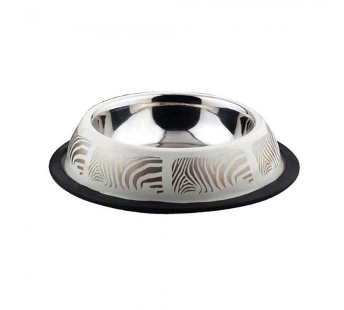 Миска металева Petz Creation Zebra NS 19 см 900 мл - кольоровий принт
