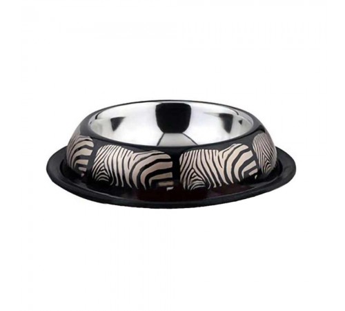 Миска металева Petz Creation Zebra NS 19 см 900 мл - кольоровий принт