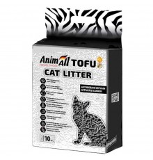 AnimAll Tofu Activated Carbon - наповнювач соєвий активоване вугілля для котячого туалету, 4,66кг