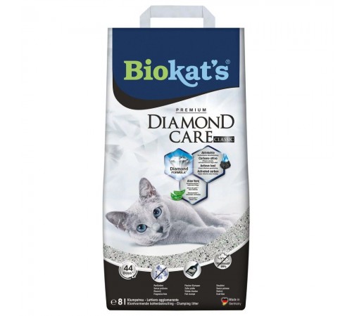 Наповнювач туалета для котів Biokat's Diamond Classic 8 л (бентонітовий)