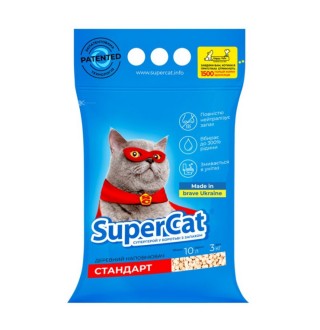 Наповнювач для котячого туалету Collar SuperCat Стандарт 3 кг - деревинний