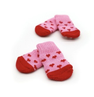 Шкарпетки для собак YIWU Non Skid рожеві L