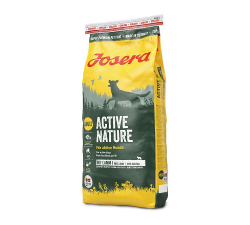 Сухий корм для активних собак Josera Active Nature 15 кг (птах та ягня)