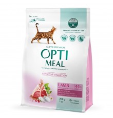 Сухий корм для котів Optimeal Sensitive Digestion Adult 200 г - ягня