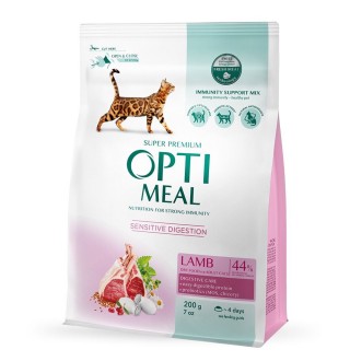 Сухий корм для котів Optimeal Sensitive Digestion Adult 200 г - ягня
