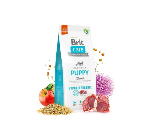 Сухий корм для цуценят всіх порід Brit Care Dog Hypoallergenic Puppy | (ягня) 3 кг