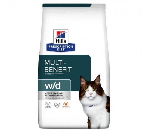 Сухий корм для котів Hill’s Prescription Diet Multi-Benefit w/d 1,5 кг - курка