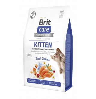 Сухий корм для кошенят Brit Care Cat Grain Free Kitten Gentle Digestion Strong Immunity 2 кг - лосось