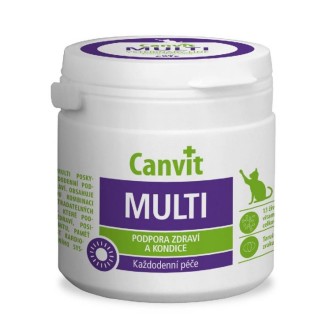 Canvit Multi - мультивітамінна добавка для здорового життя котів, 100г