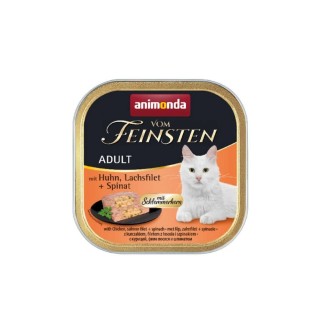 Вологий корм для котів Animonda Vom Feinsten Adult 100 г - курка, лосось та шпинат