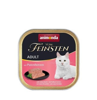 Animonda Vom Feinsten Adult with Turkey hearts - консервований корм у вигляді паштету з індичими серцями для дорослих котів, 100г