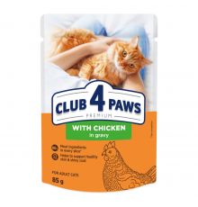 Вологий корм для котів Club 4 Paws Premium pouch 85 г - курка