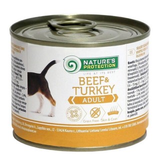 Вологий корм для собак Nature's Protection Adult 200 г - яловичина та індичка