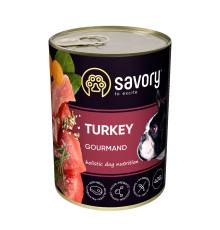 Вологий корм для собак Savory Adult 400 г - індичка