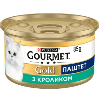 Purina Gourmet Gold - консервований корм Гурме, паштет з кроликом для дорослих котів, 85г