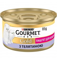 Вологий корм для кошенят Gourmet Gold Pate Veal 85 г (телятина)