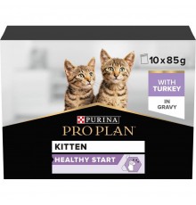 Вологий корм для кошенят Pro Plan Kitten Healthy Start 10 pouch х 85 г - індичка