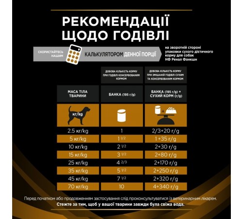 Purina Pro Plan Veterinary Diets NF Renal Function Canine - вологий корм-мус для підтримки нирок при ХНН у собак, 195г
