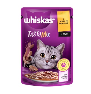 Вологий корм для котів Whiskas Tasty Mix pouch 85 г - ягня та індичка