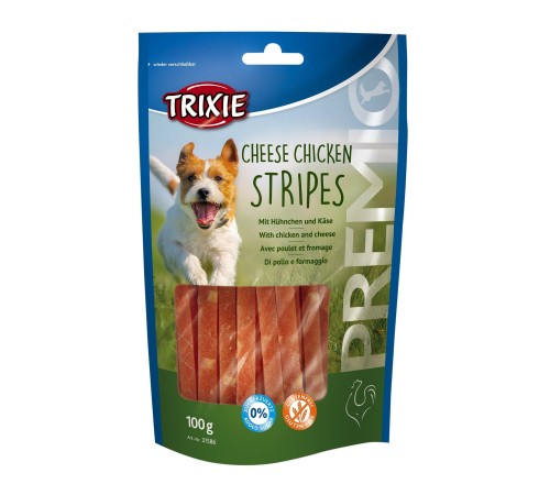 Ласощі для собак Trixie PREMIO Chicken Cheese Stripes 100 г (курка та сир)