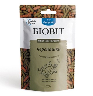 Сухий корм для водоплавних черепах Природа в паличках Біовіт «Черепашки» 25 г