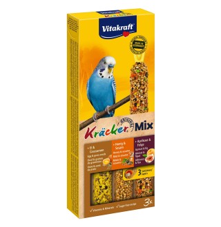 Ласощі для хвилястих папуг Vitakraft «Kracker Original Trio-Mix» 90 г / 3 шт. (асорті) - 21231