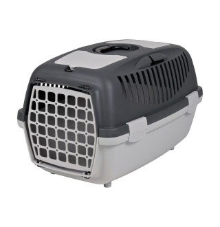 Контейнер-переноска для собак та котів вагою до 8 кг Trixie «Capri 2» 37 x 34 x 55 см (сіра)