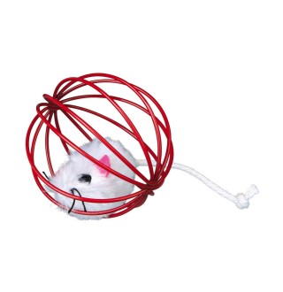 Іграшка для котів Trixie М'яч з мишкою d=6 см (кольори в асортименті)