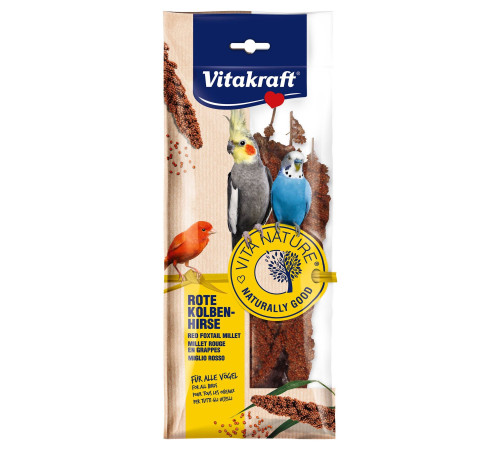 Ласощі для птахів Vitakraft «VITA Nature Red Foxtail Millet» 80 г (чумиза)