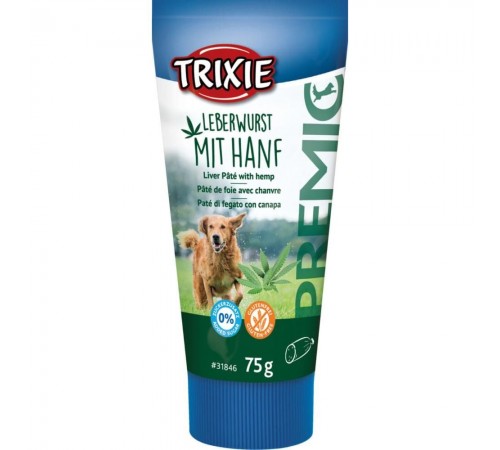 Ласощі для собак Trixie Печінковий паштет 75 г - конопля