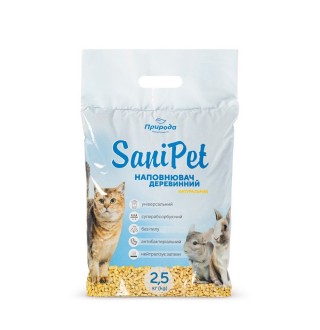 Гігієнічний наповнювач Sani Pet «Універсальний» 2,5 кг (деревинний)