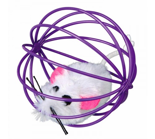 Іграшка для котів Trixie М'яч з мишкою d=6 см (кольори в асортименті)