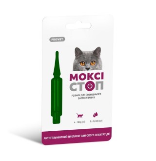Краплі на холку для котів PROVET Моксістоп від 4 до 10 кг, 1 шт