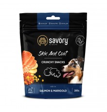 Ласощі для собак Savory 200 г - лосось з чорнобривцями