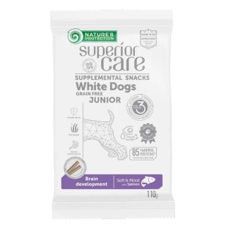 Ласощі для собак Nature's Protection Superior Care White Dogs Brain Development 110 г - лосось