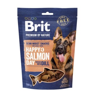 Ласощі для cобак Brit Premium Semi-moist Snacks 180 г - лосось та кріп
