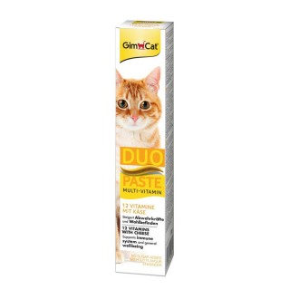 Ласощі для котів GimCat Duo Paste Multi-vitamin 12 vitamins 50 г - сир