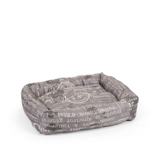 Лежак Природа «Print» № 1 | 50 см / 40 см / 12 см (сірий)