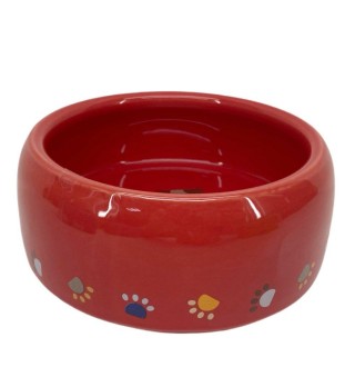 Миска керамічна KARO CRAFT Лапки 250 мл - червоний