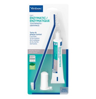 Набір для гігієни порожнини рота собак Virbac Enzymatic 70 г