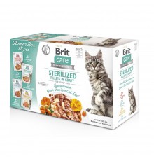 Набір вологих кормів для котів Brit Care Flavour box Sterilized pouch 12 шт х 85 г