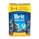 Набір вологого корму для котів Brit Premium pouch 3+1 шт х 100 г - асорті