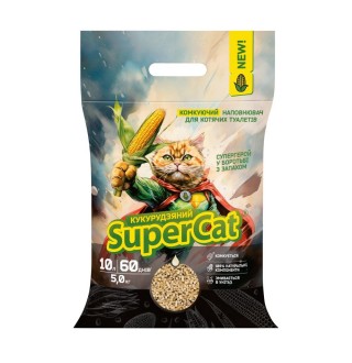 Наповнювач для котячого туалету Collar SuperCat 5 кг - кукурудзяний