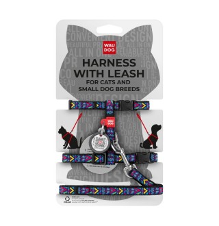 Шлея з повідцем для собак COLLAR WOUDOG Нейлон XS - синя