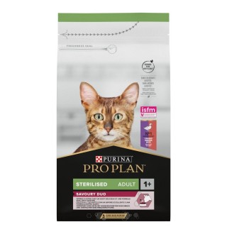 Purina Pro Plan Sterilised Adult Duck with Liver - сухий корм з качкою і печінкою для стерилізованих котів, 1,5кг
