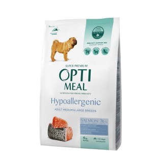 OptiMeal Adult Medium&Large Breed Hypoallergenic Salmon - гіпоалергенний сухий корм з лососем для дорослих собак середніх та великих порід, 4кг