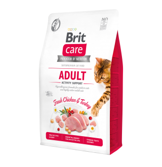 Сухий корм для котів Brit Care Cat GF Adult Activity Support 2 кг - курка і індичка