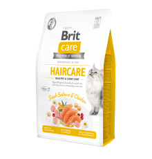 Сухий корм для котів Brit Care Cat GF Haircare Healthy & Shiny Coat 2 кг - курка і лосось