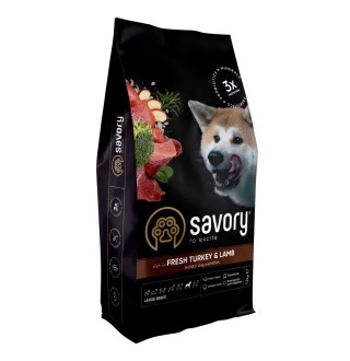Сухий корм для собак Savory Large Breeds Fresh 12 кг - індичка та ягня